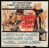 7y050 GEORGE RAFT STORY 6sh '61 sexy Jayne Mansfield, Ray Danton, the Hollywood you never knew!