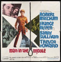7y077 MAN IN THE MIDDLE 6sh '64 Robert Mitchum, France Nuyen, directed by Guy Hamilton!