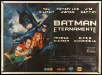 7y133 BATMAN FOREVER Argentinean 43x58 '95 Val Kilmer, Nicole Kidman, Tommy Lee Jones, Jim Carrey