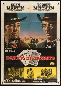 7y458 5 CARD STUD Italian 1p '68 cowboys Dean Martin & Robert Mitchum play poker!