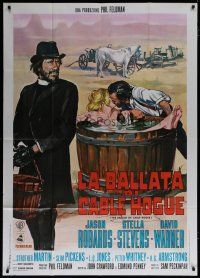 7y484 BALLAD OF CABLE HOGUE Italian 1p '70 Peckinpah, Jason Robards & sexy Stella Stevens in tub!