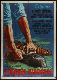 7y720 LEDA Italian 1p '59 Claude Chabrol's A double tour, Antonella Lualdi, art of drowned victim!
