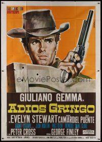 7y285 ADIOS GRINGO Italian 2p '66 Sandro Symeoni art of cowboy Giuliano Gemma, spaghetti western!