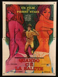 7y295 AS LONG AS YOU'RE HEALTHY Italian 2p '66 art of Pierre Etaix between sexy half-naked girls!