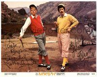 7z013 MASH signed color 11x14 still '70 by Donald Sutherland & Elliott Gould pictured golfing!
