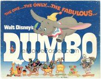7z034 DUMBO TC R72 colorful animated cartoon art from Walt Disney circus elephant classic!