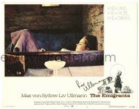 7z005 EMIGRANTS signed LC #1 '72 by Liv Ullmann, great close up of her in bed, Jan Treoll