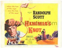 7z037 HANGMAN'S KNOT TC R61 cool art of Randolph Scott by noose, Donna Reed