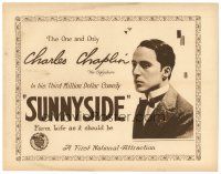7z058 SUNNYSIDE TC R20s the one and only Charlie Chaplin in his 3rd million dollar comedy!