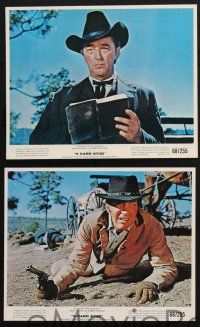 8a110 5 CARD STUD 6 color 8x10 stills '68 cowboys Dean Martin & Robert Mitchum, cool poker scene!