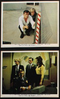 8a058 HOW TO STEAL THE WORLD 8 color English FOH LCs '68 Robert Vaughn, McCallum, Man from UNCLE!