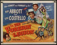 8b005 ABBOTT & COSTELLO IN THE FOREIGN LEGION style A 1/2sh '50 art of Bud Abbott & Lou Costello!