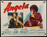 8b012 ANGELA 1/2sh '55 Dennis O'Keefe, Rossano Brazzi, sexy bad girl Mara Lane!