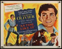 8b019 AS YOU LIKE IT 1/2sh R49 Sir Laurence Olivier in William Shakespeare's romantic comedy!
