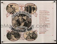 8b051 BREAKHEART PASS 1/2sh '76 cool art images of Charles Bronson by Des Combes, Alistair Maclean