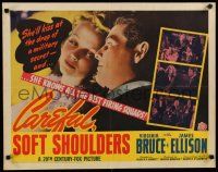 8b059 CAREFUL SOFT SHOULDERS 1/2sh '42 Virginia Bruce will kiss at the drop of a military secret!