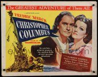 8b067 CHRISTOPHER COLUMBUS style A 1/2sh '49 Fredric March in the title role, Florence Eldridge!