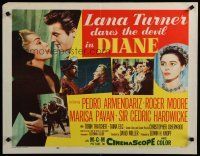 8b083 DIANE style B 1/2sh '56 sexy Lana Turner dares the devil, great close up romantic image!