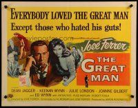 8b125 GREAT MAN 1/2sh '57 Jose Ferrer exposes a great fake, with help from Julie London!