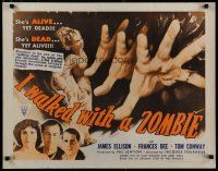 8b151 I WALKED WITH A ZOMBIE style A 1/2sh R52 classic Val Lewton & Jacques Tourneur voodoo horror!