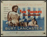 8b168 JIM THORPE ALL AMERICAN 1/2sh '51 Burt Lancaster as greatest athlete of all time!