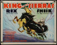 8b182 KING OF THE SIERRAS 1/2sh '38 Rex, king of the wild horses & Sheik, new wonder horse!
