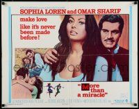 8b236 MORE THAN A MIRACLE 1/2sh '67 romantic art of sexy Sophia Loren & Omar Sharif!