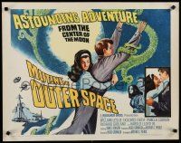 8b239 MUTINY IN OUTER SPACE 1/2sh '64 wacky sci-fi, astounding adventure from the moon's center!
