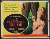 8b285 PRIVATE AFFAIRS OF BEL AMI style B 1/2sh '47 Angela Lansbury loves scoundrel George Sanders!