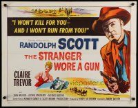 8b335 STRANGER WORE A GUN 1/2sh R61 Randolph Scott for the first time in 3 dimensions!