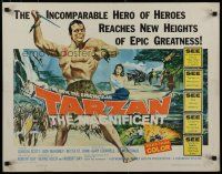 8b344 TARZAN THE MAGNIFICENT 1/2sh '60 artwork of barechested Gordon Scott, greatest of them all!