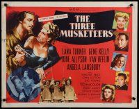 8b358 THREE MUSKETEERS 1/2sh R56 Lana Turner, Gene Kelly, June Allyson, Angela Lansbury