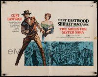 8b375 TWO MULES FOR SISTER SARA 1/2sh '70 art of gunslinger Clint Eastwood & Shirley MacLaine!