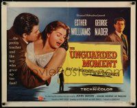 8b378 UNGUARDED MOMENT style A 1/2sh '56 sexy teacher Esther Williams threatened by John Saxon!