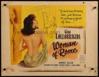 8b410 WOMAN OF ROME 1/2sh '56 love was Gina Lollobrigida's profession but men were her career!
