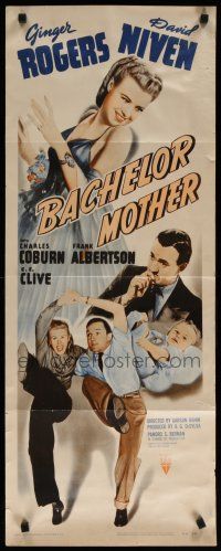 8b434 BACHELOR MOTHER insert R52 David Niven thinks the baby Ginger Rogers found is really hers!