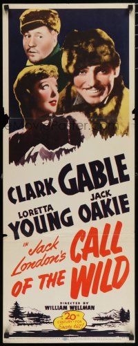 8b472 CALL OF THE WILD insert R53 Clark Gable & Loretta Young in Jack London story!