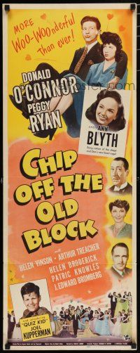 8b488 CHIP OFF THE OLD BLOCK insert '44 Donald O'Connor, Peggy Ryan, Ann Blyth!