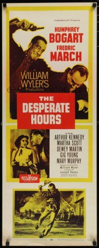 8b509 DESPERATE HOURS insert '55 Humphrey Bogart, Fredric March, William Wyler!