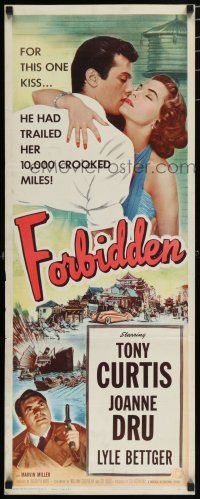 8b537 FORBIDDEN insert '54 only Joanne Dru could give Tony Curtis the kind of love he needed!