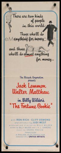 8b539 FORTUNE COOKIE insert '66 Jack Lemmon, Walter Matthau & sexy Judi West, Billy Wilder!