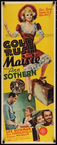 8b555 GOLD RUSH MAISIE insert '40 great close up art of Ann Sothern with Lee Bowman + full-length!