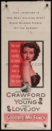8b559 GOODBYE MY FANCY insert '51 no one holds a candle to Joan Crawford & Robert Young!