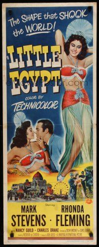 8b644 LITTLE EGYPT insert '51 full-length image of sexy belly dancer Rhonda Fleming!