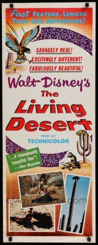 8b648 LIVING DESERT insert '53 1st feature-length Disney True-Life adventure, snakes & tortoises!