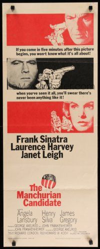 8b669 MANCHURIAN CANDIDATE insert '62 Frank Sinatra, Laurence Harvey, Janet Leigh, Frankenheimer