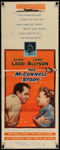 8b675 McCONNELL STORY insert '55 Alan Ladd is America's first triple jet ace, June Allyson!
