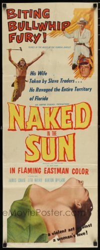 8b693 NAKED IN THE SUN insert '57 white slavery filmed in the wilds of Florida's jungles!