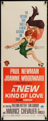 8b697 NEW KIND OF LOVE insert '63 Paul Newman loves Joanne Woodward, great romantic image!