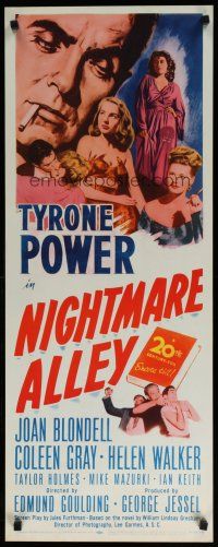8b699 NIGHTMARE ALLEY insert R55 Tyrone Power is a carnival barker whose life goes very wrong!